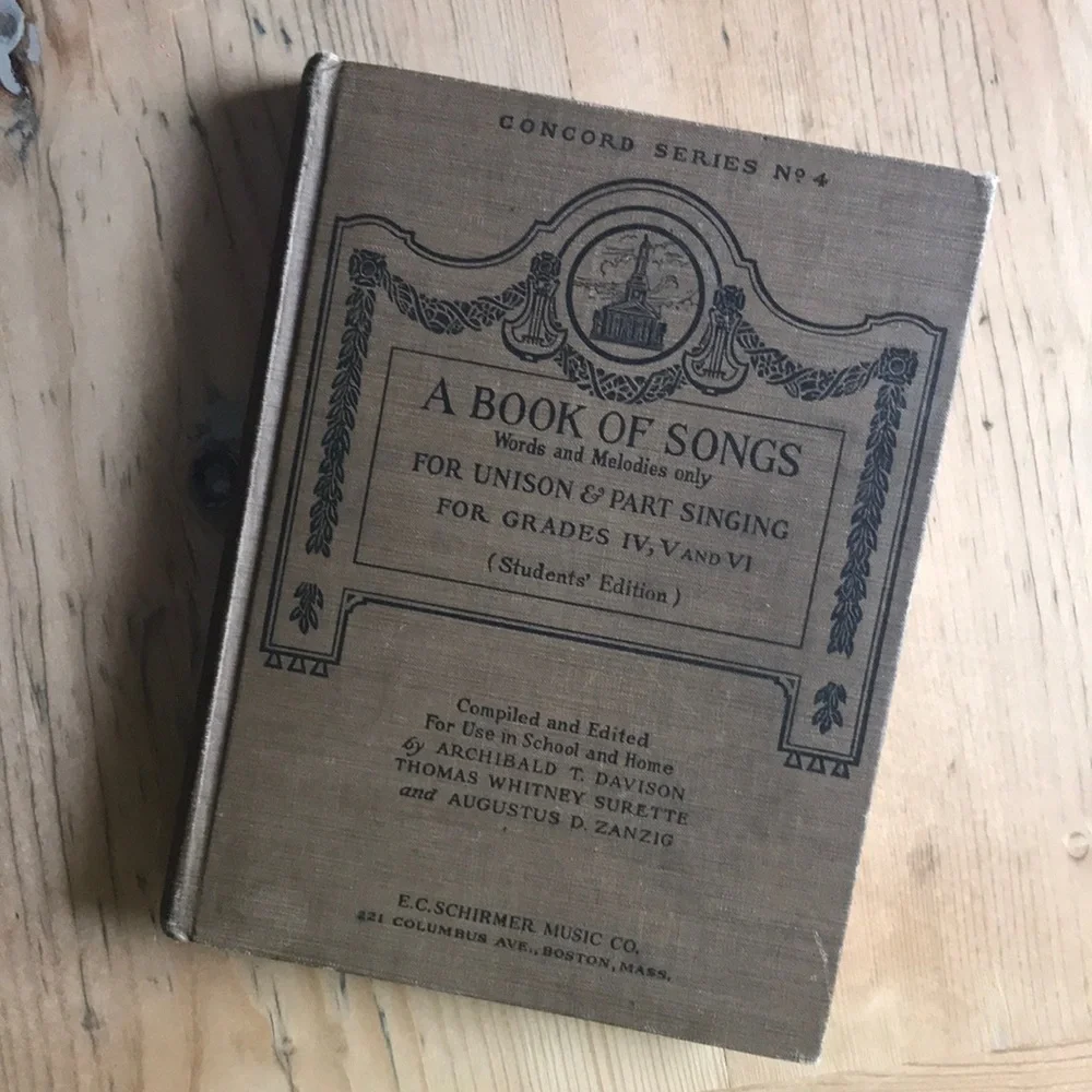 A Book of Songs 1924 Stanhope Press Boston